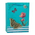 thumbnail image 2 of SumacLife Blue Vintage Butterfly Cocktail Design Gift Bag, 2 of 4