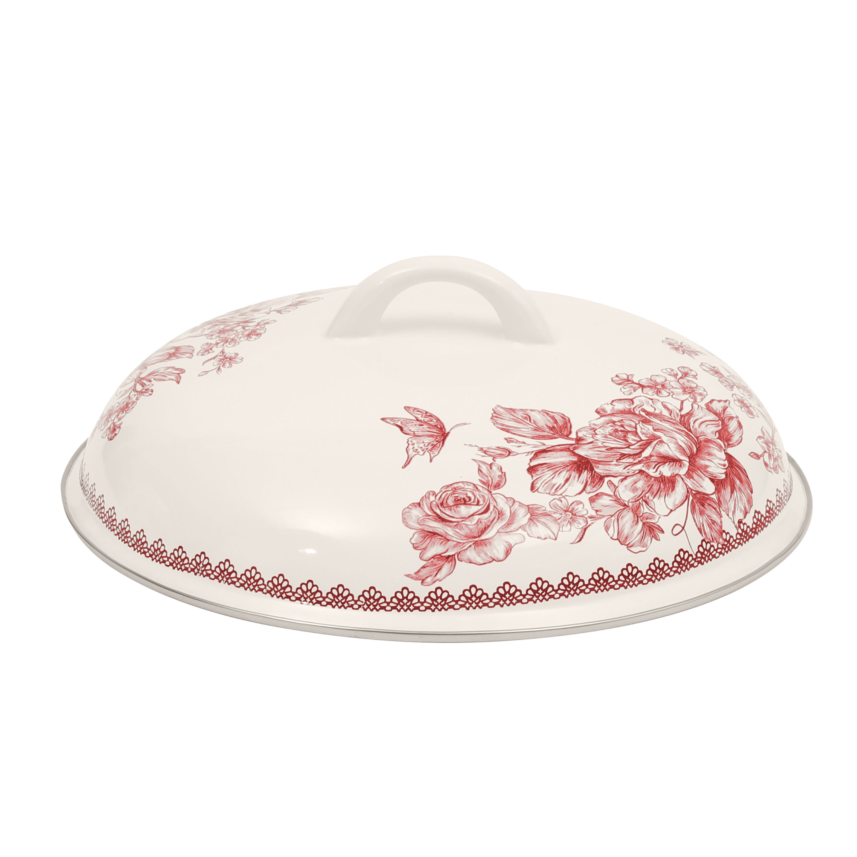 The Pioneer Woman Agatha 12-Quart Enamel on Steel Stock Pot with Lid, Red