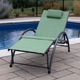 thumbnail image 3 of Vivere Aluminum Dockside Sun Lounger with Pillow - Olive Grove, 3 of 7