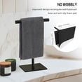 thumbnail image 4 of shiyou-Towel Racks Hand Towel Stand, Countertop T-Shape Stainless Steel Free Towel Rack Stand Storage for Table, Black Towel Ladder Hanger Bar Drying with Heavy Base for Bathroom Kitchen, Bathroom De, 4 of 4
