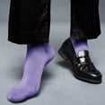 thumbnail image 3 of Solid Color Crew Cotton Dress Socks - Lilac, 3 of 3