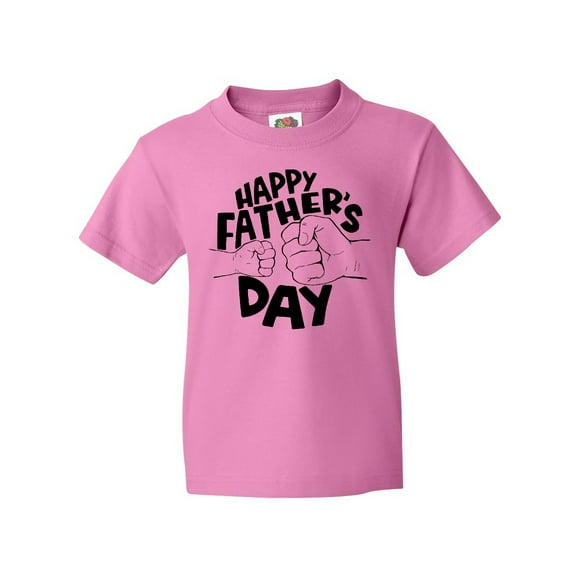 Inktastic Happy Father's Day Parent-Child Fist Bump Youth T-Shirt