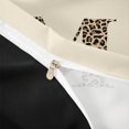 thumbnail image 4 of meiyoeat bow Monogram M Print Bedding,Fashion Leopard Print Duvet Cover Full,Black Reversible,3 Pieces,1 Duvet Cover and 2 Pillowcases, 4 of 6