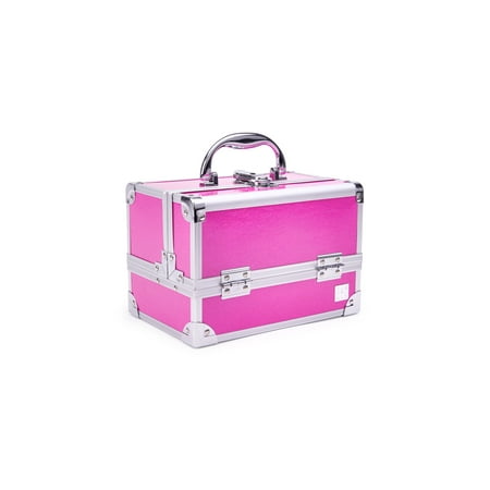 Caboodles Love Me Train Case Cosmetic Case - Hot Pink Sparkle