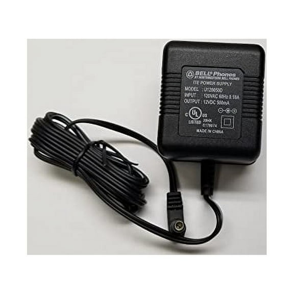 Bell Phones AC-DC Adapter 12 Volts DC @ 500mA ; 2.1 DC Power Plug; Positive Center