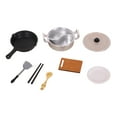 thumbnail image 2 of Juguetes de ollas y sartenes para jugar, accesorio de cocina, juego de cocina de simulación para niños pequeños Olla caliente de plata, 2 of 9