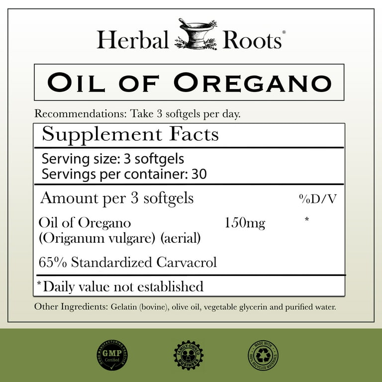 AROMAVITA Vegan Wild Oregano Oil Capsules Organic, 86-90% Carvacrol - 10000 Mg Oil Of Oregano Per Softgel - Immune And Digestive Support, Natural Antioxidant, Vegan, Non GMO, 120 Capsules