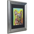 thumbnail image 2 of Trademark Fine Art "French Bulldog III" Canvas Art by Dean Russo, Black Matte, Silver Frame, 2 of 4