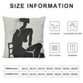 thumbnail image 5 of SHANXI TopXma Pillow Covers, Art Women Girl Body Line Art Leaf Throw Pillow Covers Flannel Pillow Cases 22x22in, 5 of 5