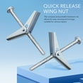 thumbnail image 3 of Raindrops 20 Sets Wing Nut Kit Metal Fastening Secure Hold for Home Use Drywall Anchors, 3 of 6