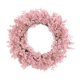 thumbnail image 1 of Guirnalda de flores flocadas artificiales, redonda, 45,72 cm, adorno para fiesta, decoración de fondo Rosa BLESIY Corona de puerta delantera, 1 of 7