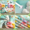thumbnail image 4 of Wooden Cross Christian Banner Floral Decor Faith Display Colorful Butterflies Light Blue Background Religious Backdrop for Church Events Religious Gatherings Faith Sharing, 4 of 9