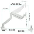 thumbnail image 6 of ARES WING Heavy Duty Monitor Arm 40 lbs, Ultrawide Monitor Mount for 13–49 inch Screens, Gas Spring Desk Mount, VESA 75x75/100x100, White, 6 of 12