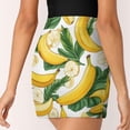 thumbnail image 5 of Banana Drawing Women's Shorts Non-Slip Single Pocket A-line Trouser Skirt Summer Shorts Casual Shorts for Women, 5 of 7