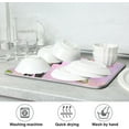 thumbnail image 7 of Dish Drying Mat Hummingbird and Flowers Absorbent Dry Mats for Dishes Draining Pad for Kitchen Countertop 18" x 24", 7 of 7