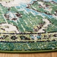 thumbnail image 3 of SAFAVIEH Madison Elinor Traditional Distressed Area Rug, Green/Light Blue, 6'7" x 6'7" Round, 3 of 8