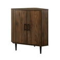 thumbnail image 5 of Walker Edison Contemporary Corner Accent Cabinet with 2 Doors, Dark Walnut, 5 of 11