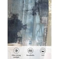 thumbnail image 6 of Sheer Curtains 84 Inches Long 2 Panels Set for Living Room, Navy Blue Grey Semi Sheer Curtains for Windows, Modern Oil Painted Abstract Art Aesthetics Voile Window Treatments Rod Pocket Curtain, 6 of 7