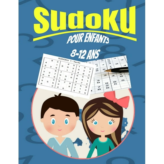 Sudoku pour enfant 8-12 ans: livre SUDOKU pour Enfants de 8-12 Ans- 150 grilles très Amusant grand format 21,59x27,94 cm-niveau Facile-Avec solutions (Paperback)