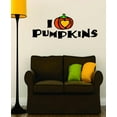 thumbnail image 1 of Custom Wall Decal Vinyl Sticker : I Love Heart Pumpkins Halloween Holiday Fall Seasonal Decoration Sign 16x32, 1 of 2