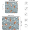 thumbnail image 3 of SKYSONIC Lovely Doodle Fox Dish Drying Mat,Absorbent Microfiber Dishes Drainer Mats for Kitchen Counter Large Size,Dish Drying Pad 18x24, 3 of 6