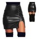 thumbnail image 2 of Falda de cuero de PU cintura alta envuelta en la cadera correa cruzada de moda elegante para mujeres negro L, 2 of 8