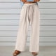 thumbnail image 5 of WILLBEST Pantalones Casuales Holgados para Mujer, Ropa de Trabajo Cómoda con Bolsillos, Cintura Alta Elástica, Bolsa de Papel con Cordón para Un Estilo Diario. Mediana, 5 of 8