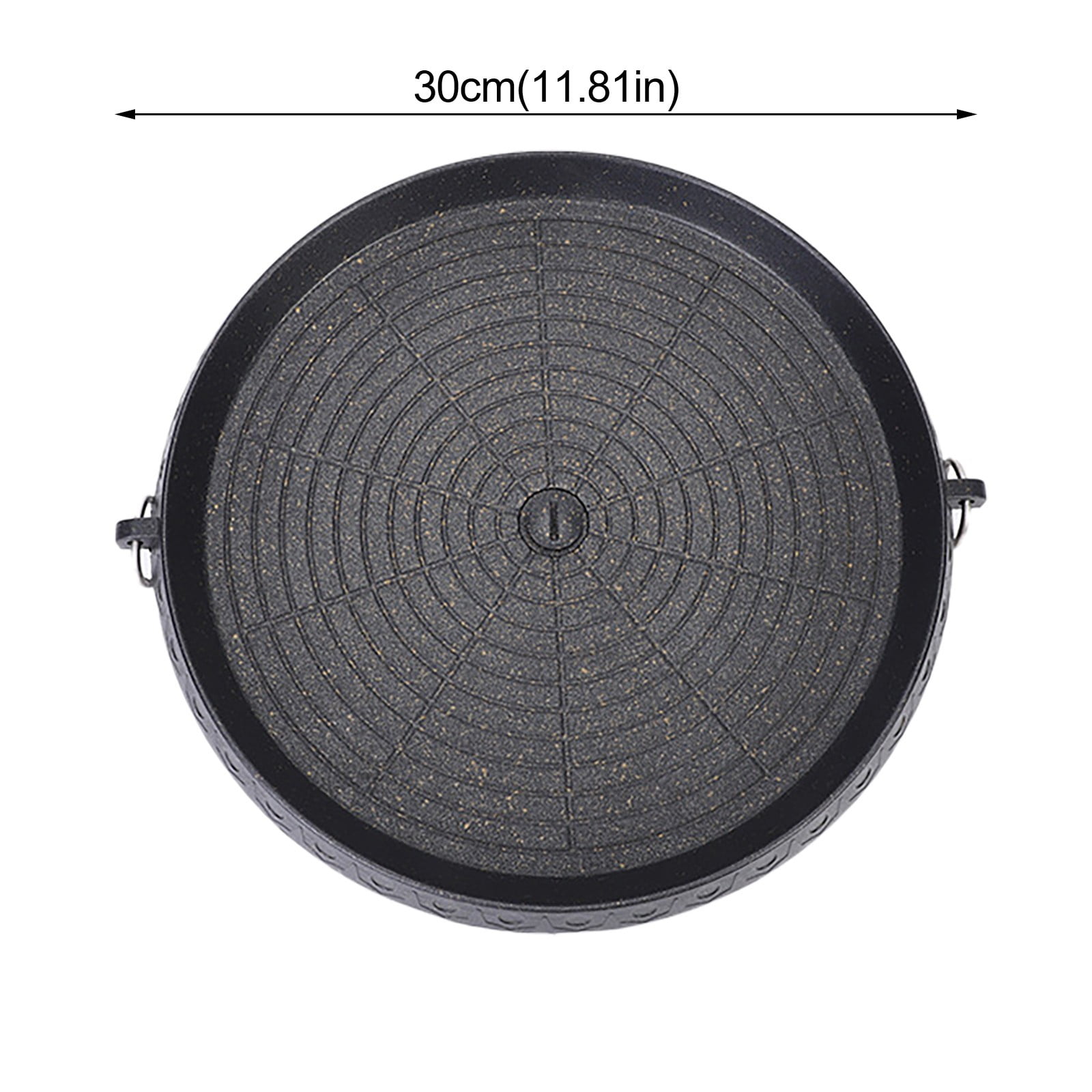 MOQIN Grill Pans Barbecue Plate, Korean Grill Pan, 11.81 in Round BBQ Griddle with Bag, Compatible for Induction, Electric Cooktop, Indoor or Outdoor Grilling