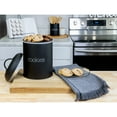 thumbnail image 3 of AuldHome Design Black Enamelware Cookie Jar, Large Modern Farmhouse Treats Canister, 3 of 8