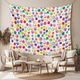 thumbnail image 2 of Colorful Polka Dot Large Tapestry for Bedroom Wall Hanging Tapestry, Watercolor Rainbow Polka Dots Ceiling Backdrop Tapestries Poster Blanket Wall Decor for Teens Room Living Room Dorm 86" x 104", 2 of 8