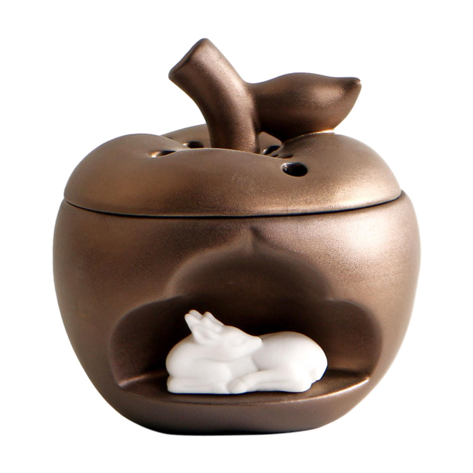 WLPZXP Incense Burner Ash Catcher Sturdy Delicate Ceramic Gift Ornament Incense Holder Golden