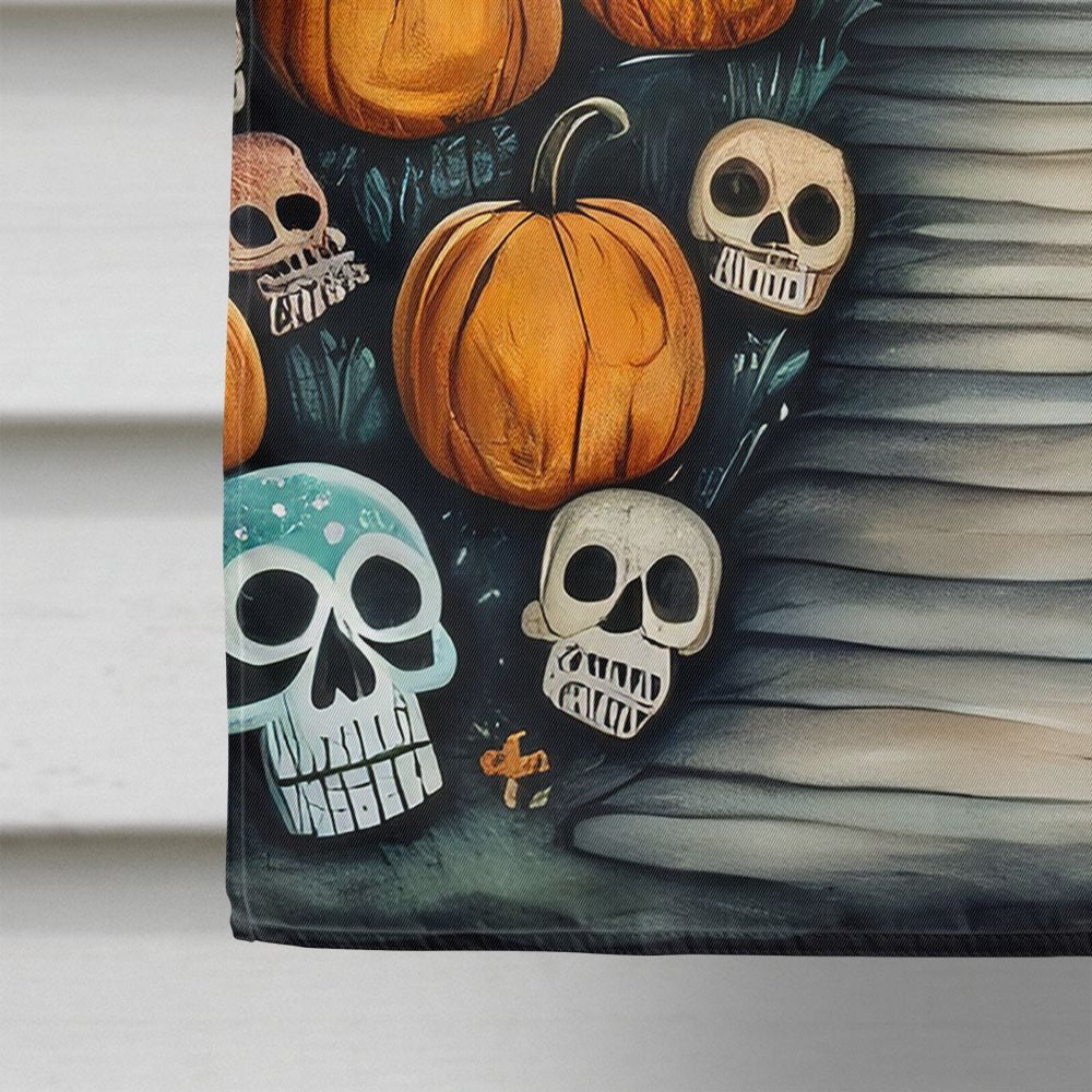 Halloween Dog House Flag 28x40IN Double-Sided Polyester Decorative Sleeve Pole Flag for Outdoor Home Garden Patio