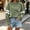Army Green, variant on Striped Sweatshirt for Women Pullover Long Sleeve Sweatshirt Crewneck Pullover Tops Fall Fashion Outfit