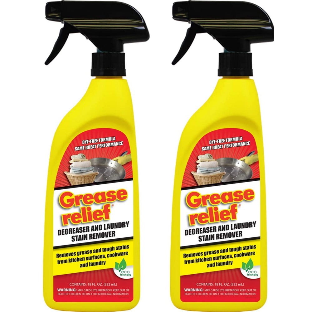 Grease Relief Household Surfaces and Laundry, 18 Ounce, 2 Pack