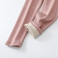 thumbnail image 5 of Fiaer -Lined Leggings for Women Tummy Control Thermal Stretchy Pants Oversized Warm High Waisted Thickened Comfort Trousers Pink XXXL, 5 of 9