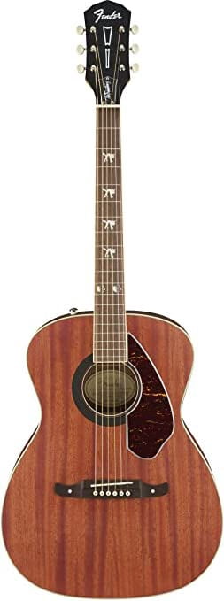 Fender Tim Armstrong Hellcat Concert Acoustic-Electric Guitar - Natural Bundle with Strings, Strap, Picks, and Austin Bazaar Instructional DVD