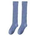 thumbnail image 2 of Aligament Womens Knee High Socks Winter Fuzzy Floor Socks Long Boot Crazy Fun Gift Cute Tall Socks for Child Girls, Blue, 2 of 9