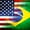 USA Brazil Bond, variant on Elephant Stock Usa Brazil Bond Wall Art - Horizontal Canvas Wall Art - Living Room Wall Decor - Flags Canvas - Green And White Decor - 12" x 8"