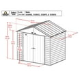 thumbnail image 4 of Arrow Select 8 x 6 x 8 ft Charcoal Steel Storage Shed, 4 of 18