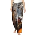 thumbnail image 2 of Goofa Sunflower Cow In Flower Field Printed Soft Pajama Pants for Women, Wide Leg Comfy Casual Lounge Yoga Pants-XX-Large, 2 of 9