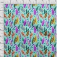 thumbnail image 4 of oneOone Cotton Poplin Twill Aqua Blue Fabric Beach Dress Material Fabric Print Fabric By The Yard 56 Inch Wide, 4 of 4
