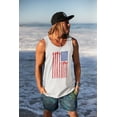 thumbnail image 2 of Old Glory Mens 4th Of July Stars and Strings Guitar American Flag Sleeveless Graphic Tank Top, 2 of 6