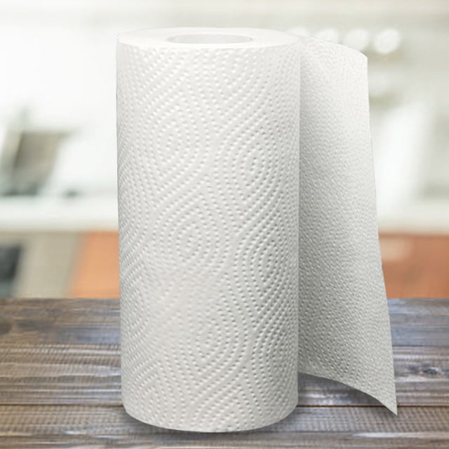 2 rollos de papel de cocina, toallas de papel absorbentes de agua, papel tisú de cocina de pulpa de madera