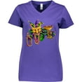 thumbnail image 3 of Inktastic Mardi Gras Jester Women's V-Neck T-Shirt, 3 of 5