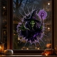 thumbnail image 3 of Clearance! Spooky Witch Halloween Window Decals,Break - Through Style Removable Glass Clings,Pumpkin Ghost Witch Stickers For Indoor Halloween Party Decor,11.81in, 3 of 6