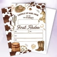 thumbnail image 1 of Rustic Rodeo Birthday Invitations - 20 Sets of Double-Sided Cowboy Party Invites with Envelopes for Boys - Perfect for 1st Rodeo Celebrations and Western-Themed Parties, 1 of 1