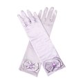 thumbnail image 4 of Bmisegm Solid Color Gloves for Girls Long Elbow Length with Bow Detail Embellished Wrist Party Accessory Long Gloves Purple One Size, 4 of 4