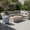 Beige,Gray, variant on Harper & Bright Designs 42" Outdoor 2 Pieces MGO Propane Fire Pit, Patio Rectangular Gas Fire Pit with Tank Cover Table, 40000 BTU, 2 in 1 Concrete Firepit with Rain Cover for Garden Lawn, Gray