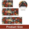 thumbnail image 2 of Floral Kitchen Rugs Sets of 3 Piece Vintage Flower Kitchen Floor Mat Non Skid Machine Washable Runner Rug for Spring Summer Holiday Decor Farmhouse Carpet for Sink Laundry Hallway(Black), 2 of 6