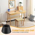 thumbnail image 4 of 20PCS Black Chair Couch Table Rubber Furniture Leg End Caps 16mm Dia, 4 of 5